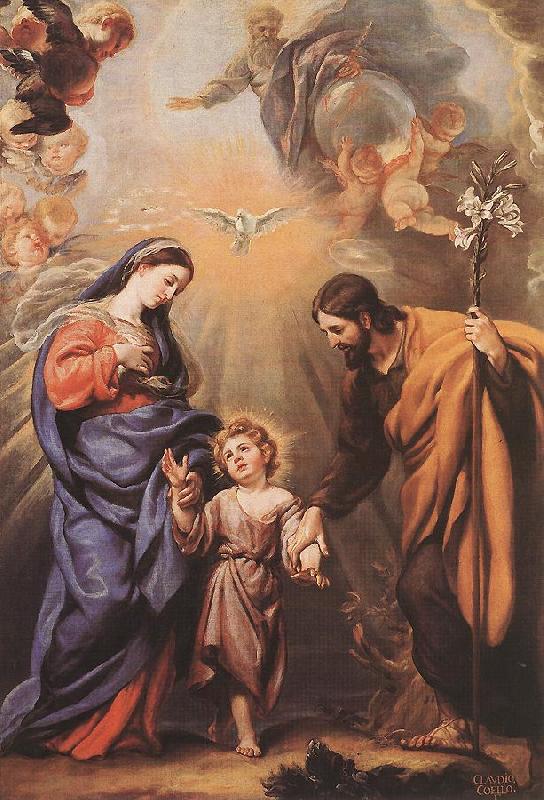COELLO, Claudio Holy Family dfgd Sweden oil painting art